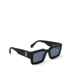 Louis Vuitton Men Square Deep Shiny Black Sunglasses