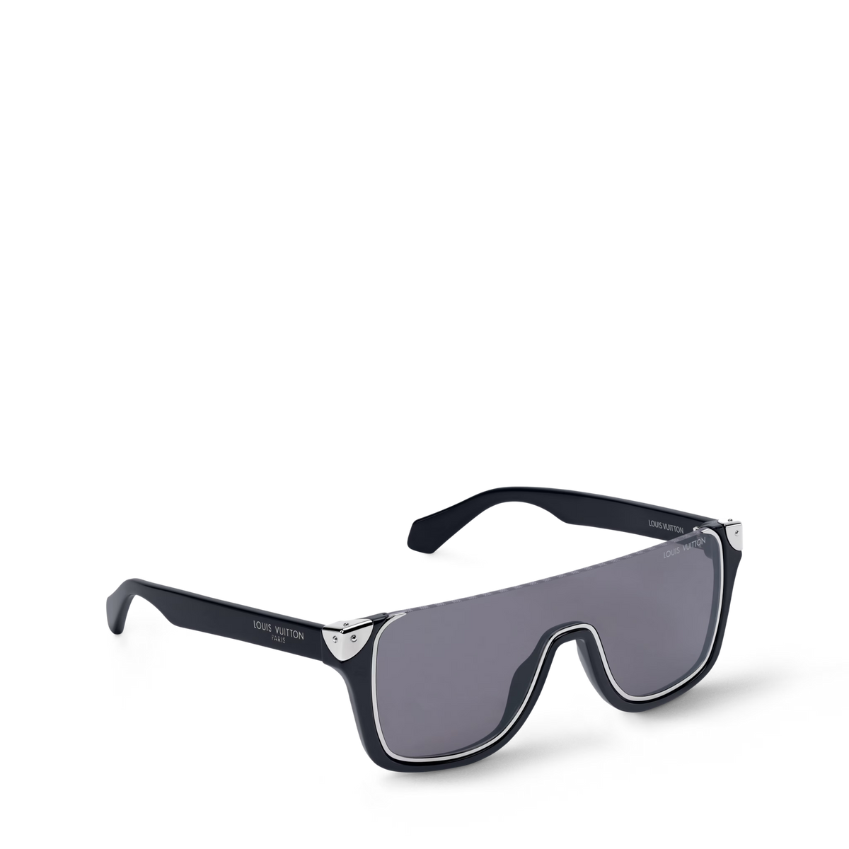 Louis Vuitton Men Mask Frame Dark Black Sunglasses