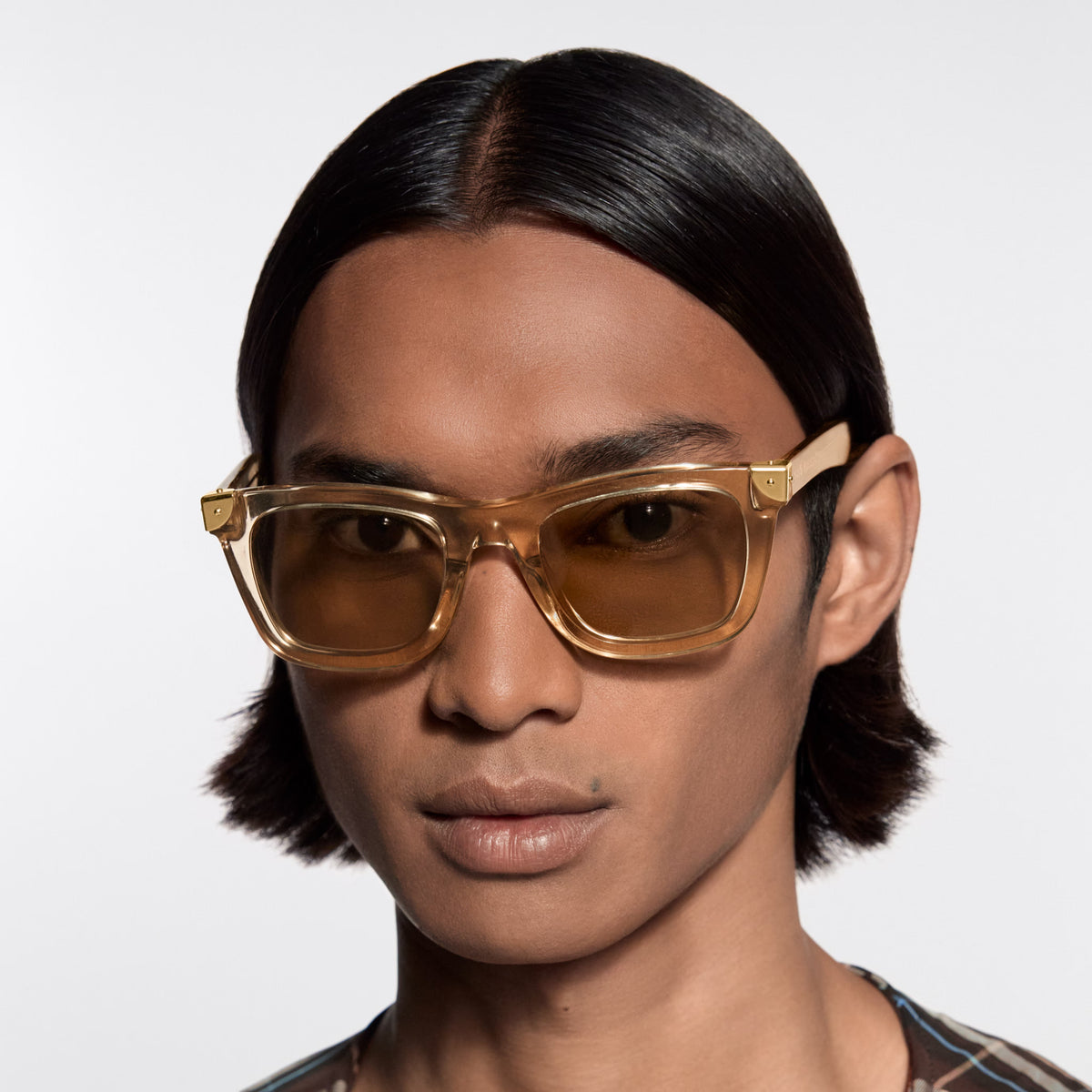 Louis Vuitton Men Square Frame Crystal Sunglasses