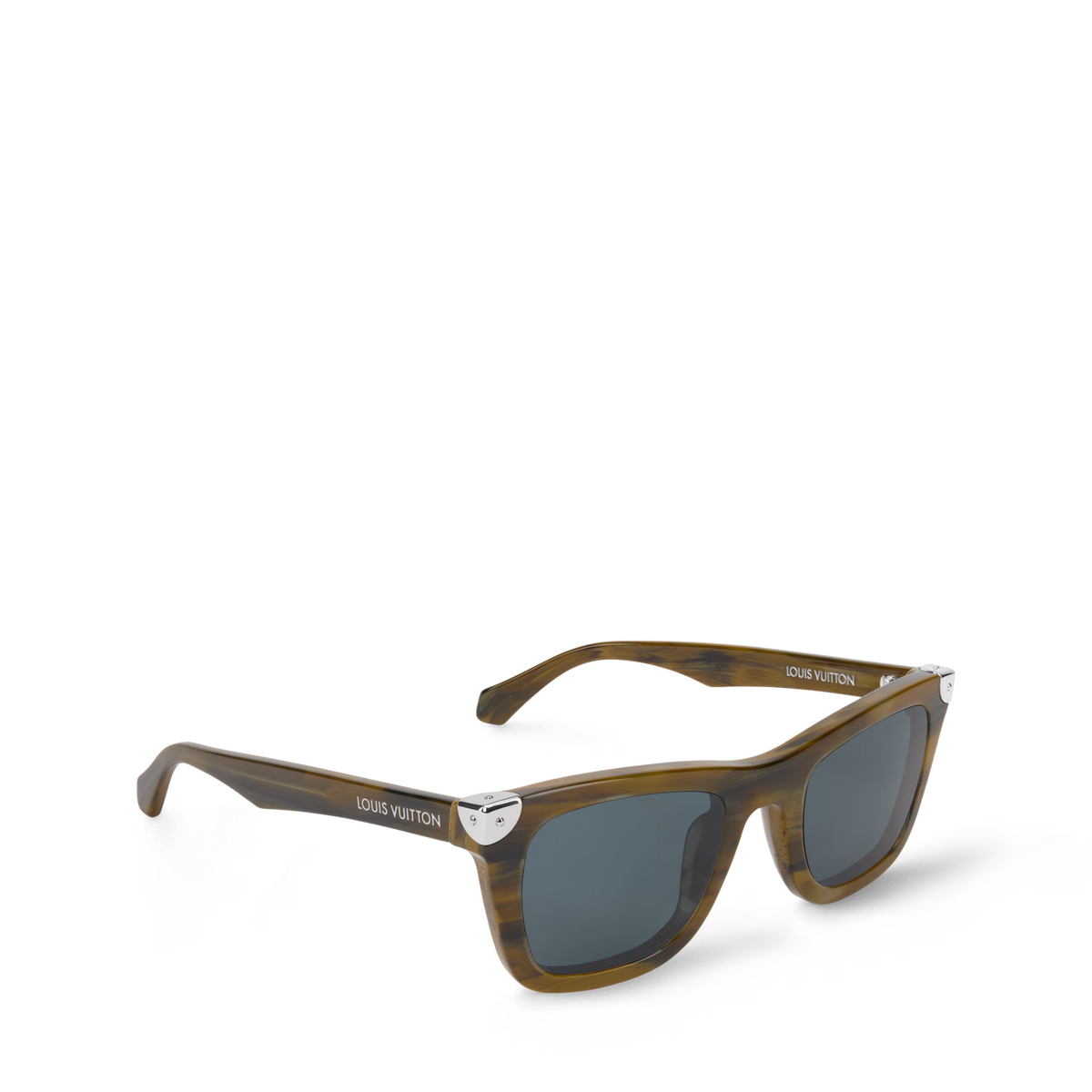 Louis Vuitton Men Square Frame Green Sunglasses