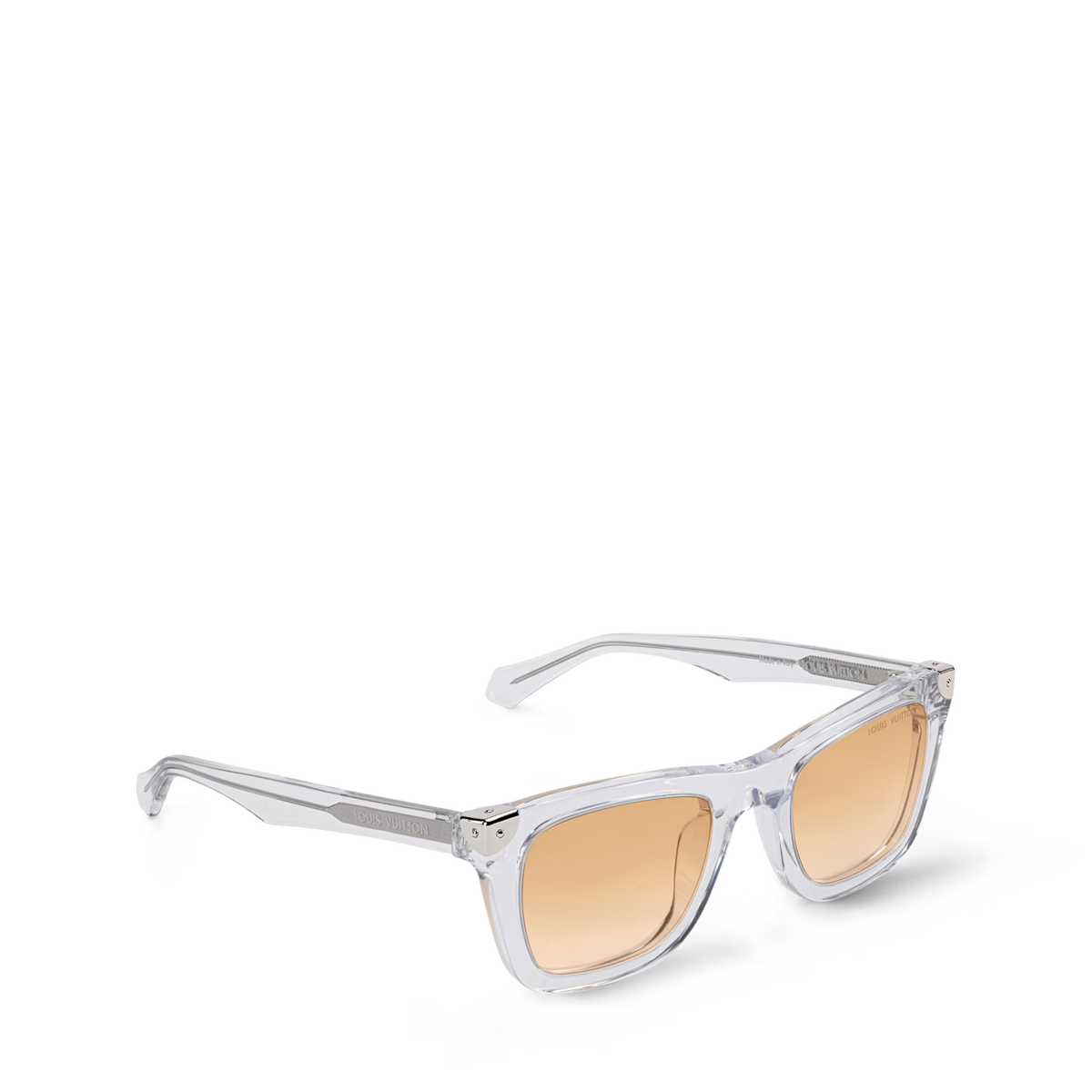 Louis Vuitton Men Square Frame Transparent Sunglasses