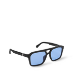 Louis Vuitton Men Square Frame Soft Black Sunglasses