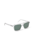 Louis Vuitton Men Pilot Square Frame Clear Sunglasses