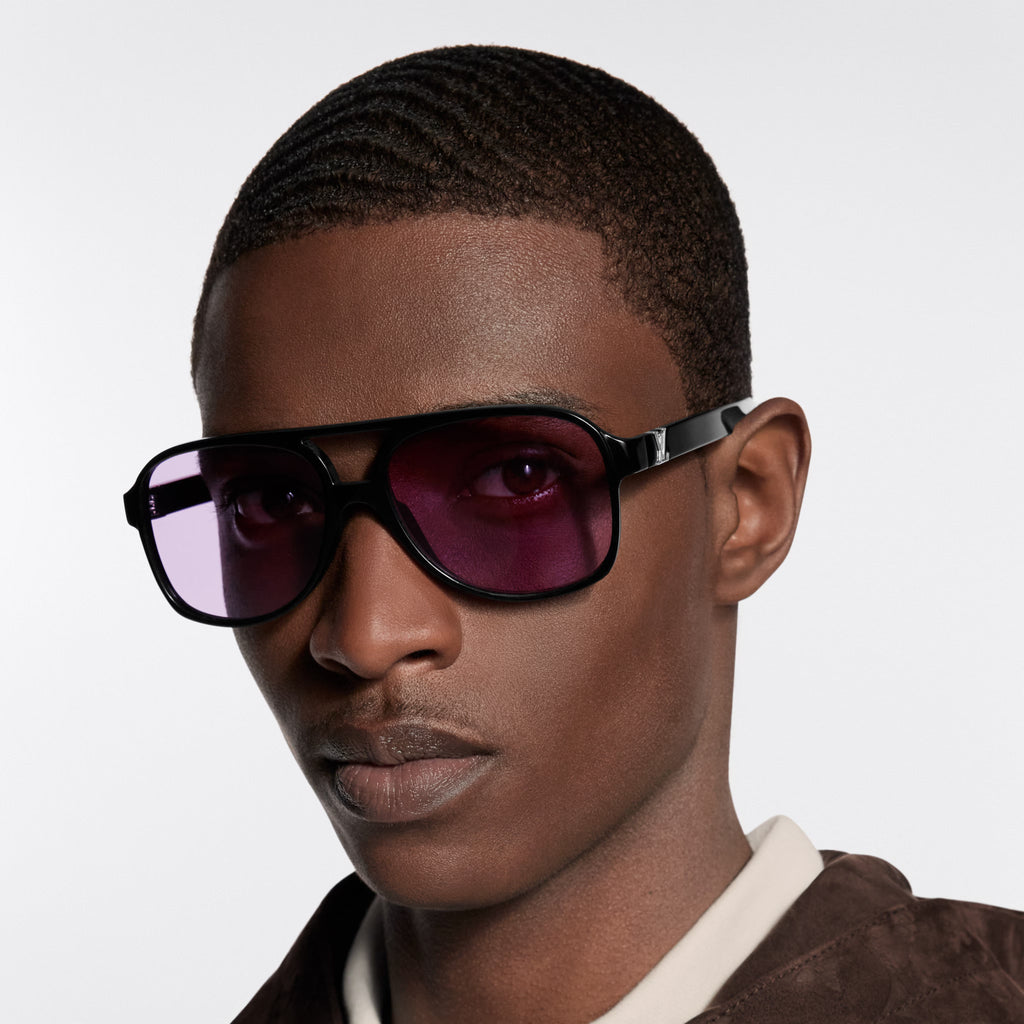 Louis Vuitton Men Pilot Frame Dusty Black Sunglasses
