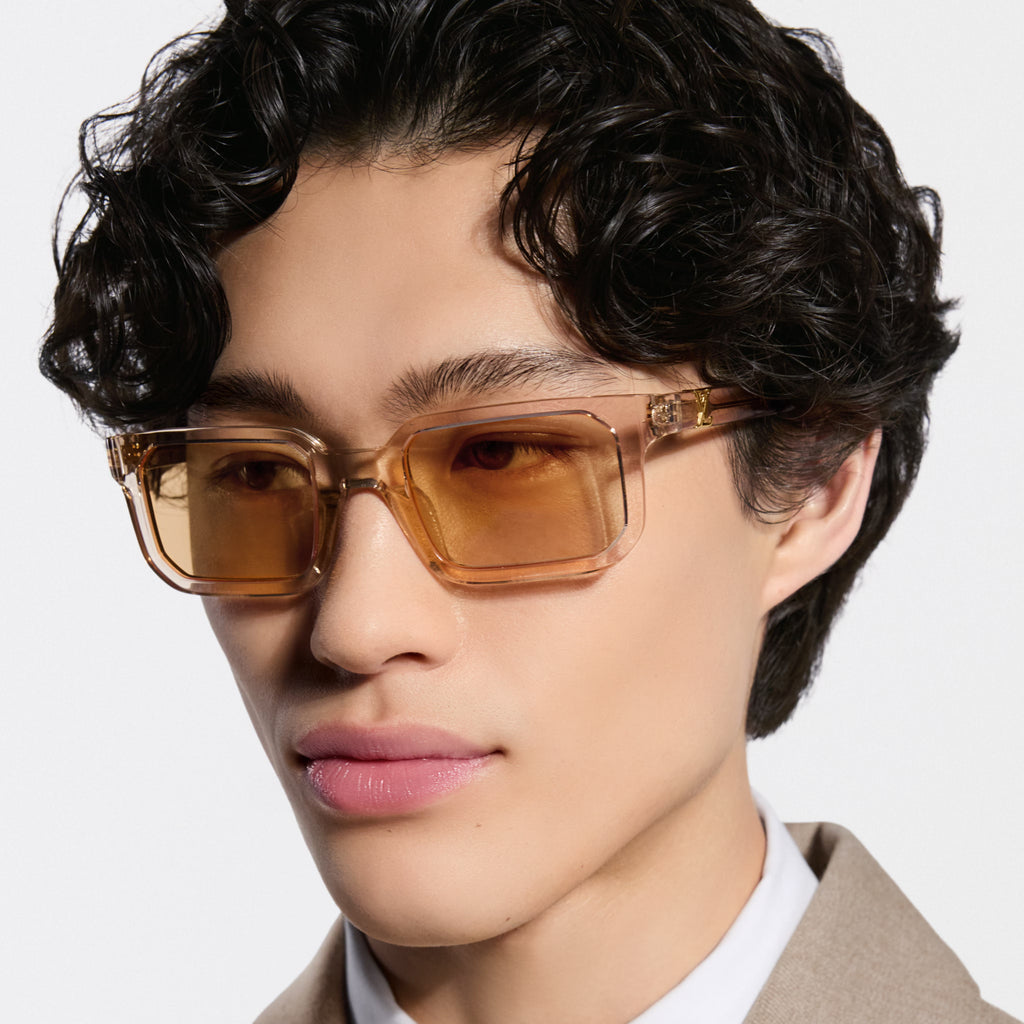 Louis Vuitton Men Square Frame Crystal Sunglasses