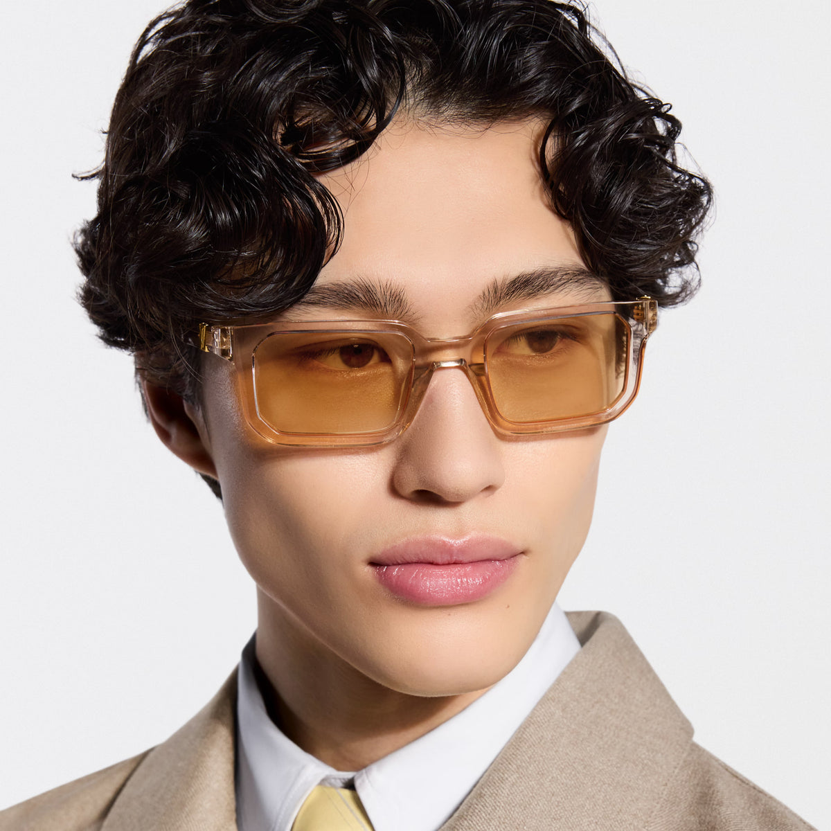 Louis Vuitton Men Square Frame Crystal Sunglasses
