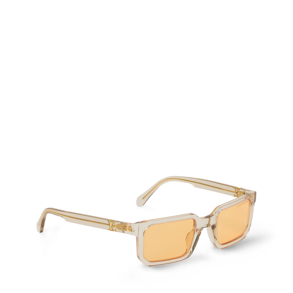 Louis Vuitton Men Square Frame Crystal Sunglasses