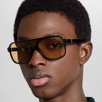 Louis Vuitton Men Pilot Frame Black Sunglasses