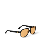 Louis Vuitton Men Pilot Frame Black Sunglasses