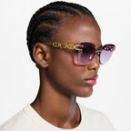 Louis Vuitton Women Cat Eye Frame Soft Gold Sunglasses