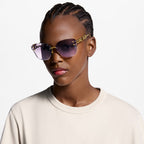 Louis Vuitton Women Cat Eye Frame Soft Gold Sunglasses