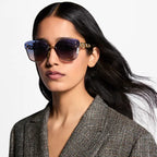Louis Vuitton Women Cat Eye Frame Honey Gold Sunglasses
