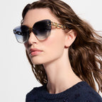 Louis Vuitton Women Cat Eye Frame Rich Gold Sunglasses