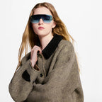 Louis Vuitton Women Mask Frame Gold Sunglasses