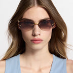 Louis Vuitton Women Oval Frame Royal Gold Sunglasses