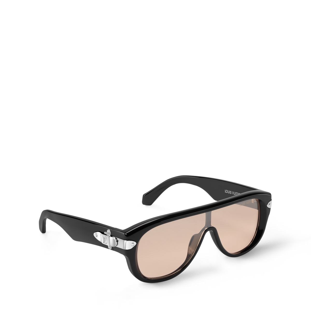 Louis Vuitton Men Mask Frame Shiny Black Sunglasses