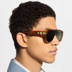 Louis Vuitton Men Mask Frame Dark Tortoise Sunglasses