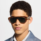 Louis Vuitton Men Mask Frame Dark Tortoise Sunglasses