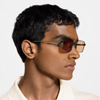 Louis Vuitton Men Square Frame Coal Black Sunglasses