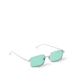 Louis Vuitton Men Square Frame Light Silver Sunglasses