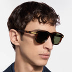 Louis Vuitton Men Aviator Frame Tortoise Sunglasses