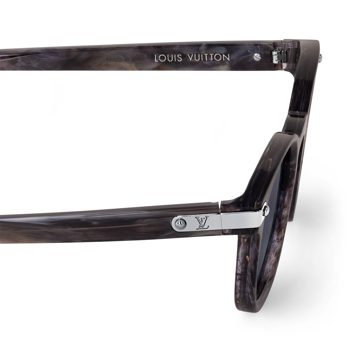 Louis Vuitton Men Aviator Frame Anthracite Marble Sunglasses