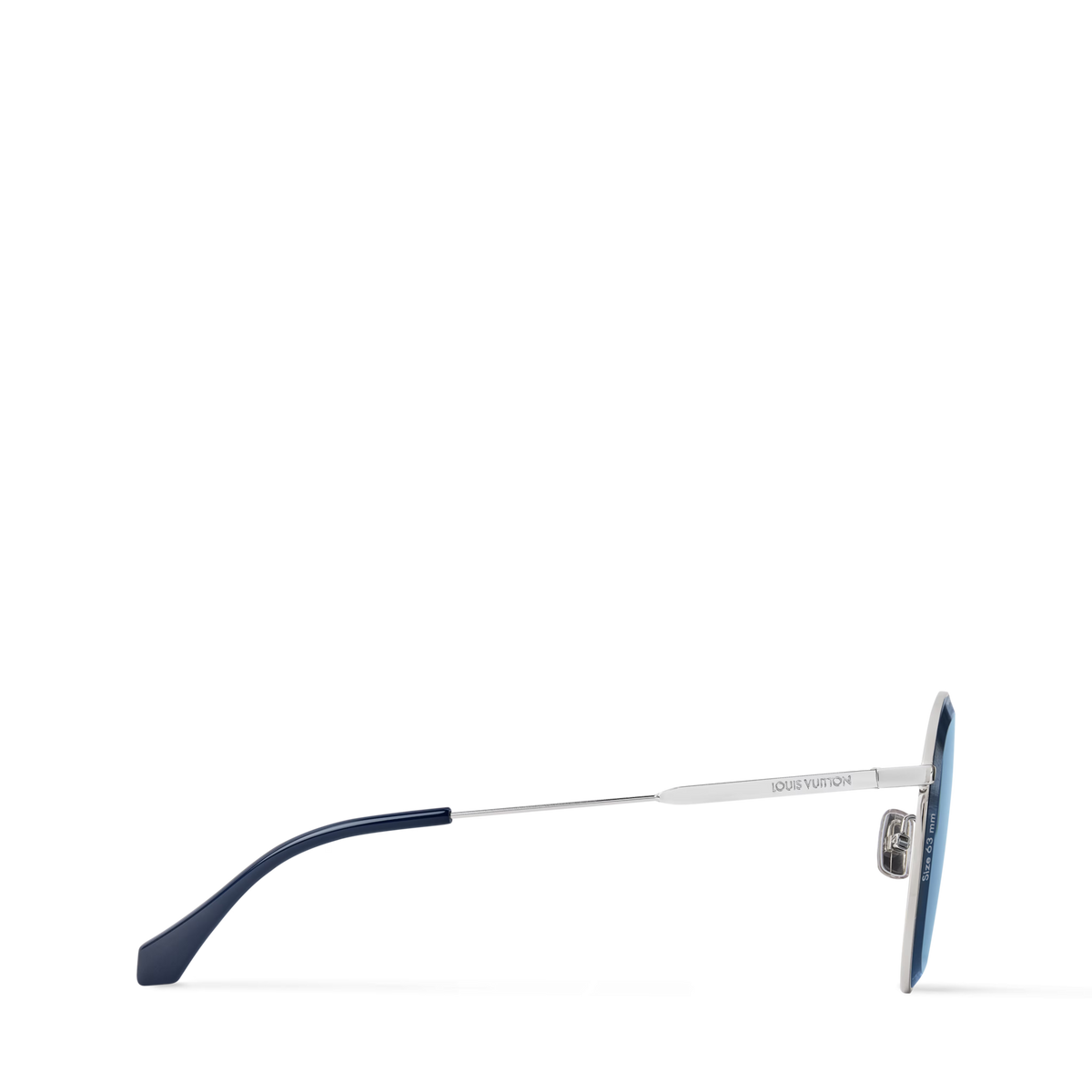 Louis Vuitton Men Pilot Frame Shiny Silver Sunglasses