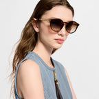 Louis Vuitton Women Round Frame Brown Sunglasses