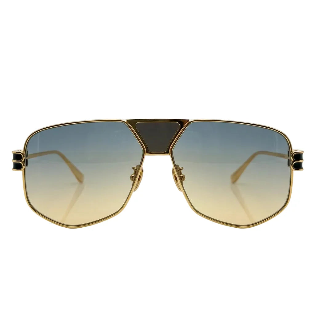 Balenciaga Men BB2267 Blue-to-Yellow / Amber Gradient Sunglasses