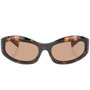 Miu Miu Women Havana / Brown Wraparound Sunglasses