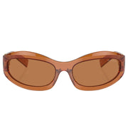 Miu Miu Women Transparent Caramel / Brown Sunglasses 