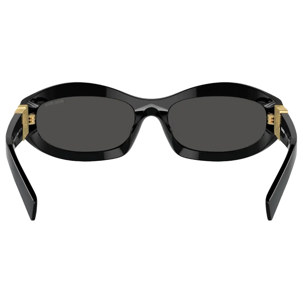 Miu Miu Women Wraparound Black / Grey Sunglasses
