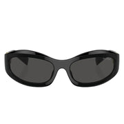 Miu Miu Women Wraparound Black / Grey Sunglasses 