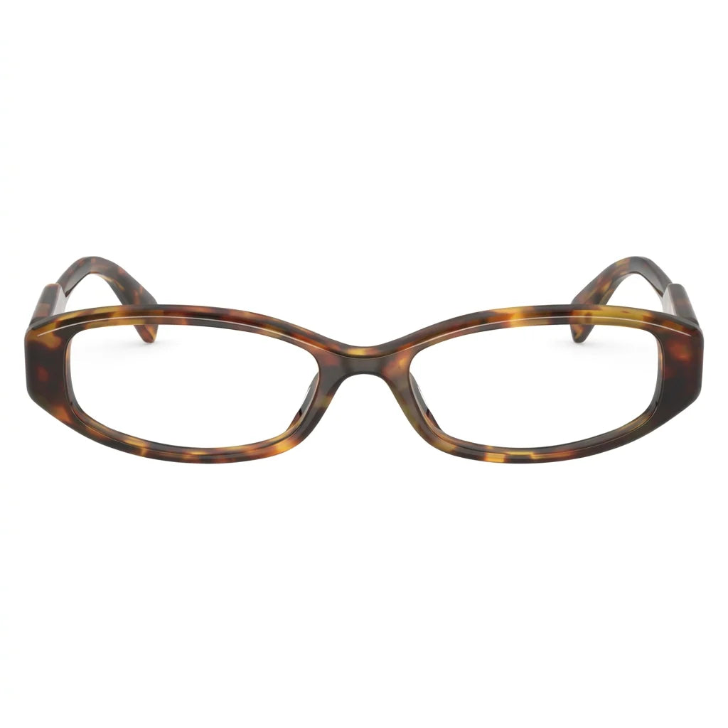 Miu Miu Women MU 06ZV Honey Havana Rectangle Optical Glasses