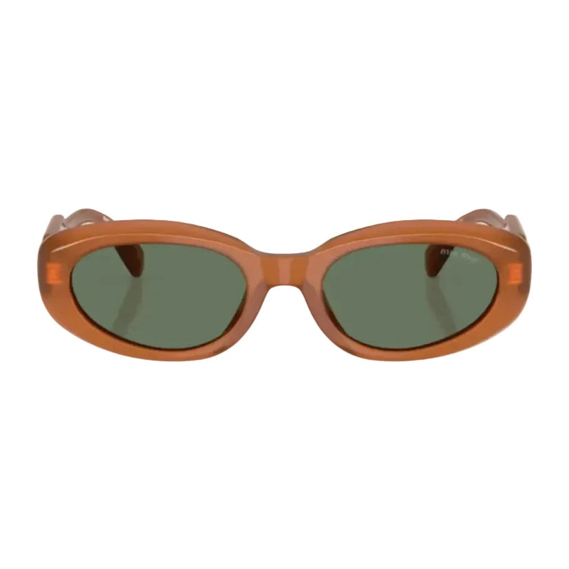 Miu Miu Women Oval Carnelian Opal / Green Sunglasses