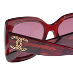 Chanel Women Square Burgundy & Pink Sunglasses