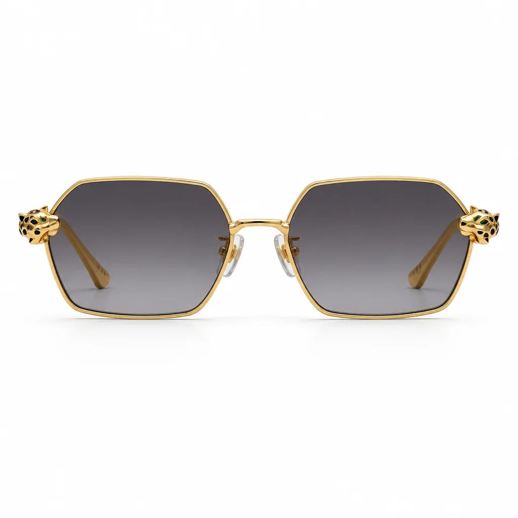 Cartier Panthère de C Women Hexagonal Gradient Grey Sunglasses
