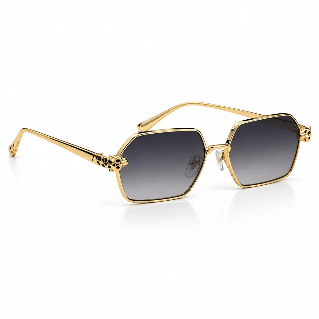 Cartier Panthère de C Women Hexagonal Gradient Grey Sunglasses