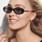 Chanel Women Oval Black Sunglasses CH5565