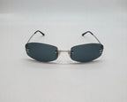 Chanel Unisex Coco Rhinestone Rimless Grey Sunglasses