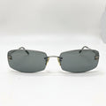 Chanel Unisex Coco Rhinestone Rimless Grey Sunglasses