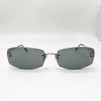 Chanel Unisex Coco Rhinestone Rimless Grey Sunglasses