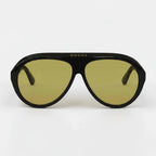 Gucci Unisex Aviator Acetate Black Yellow Sunglasses