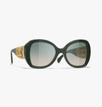 Chanel Women Butterfly Green Sunglasses