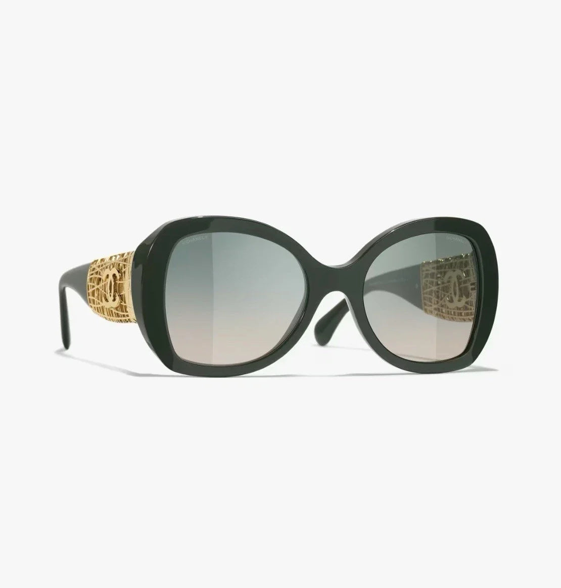 Chanel Women Butterfly Green Sunglasses