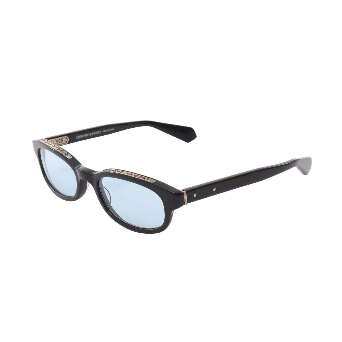 Chrome Hearts Unisex Low Rider Black & Light Blue Gothic Sunglasses