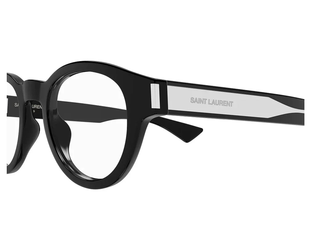 Saint Laurent Unisex SL 792 001 Shiny Solid Black Glasses